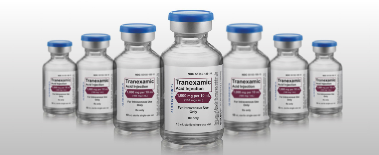 Glass bottles of tranexamic acid